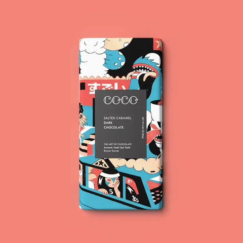 Coco Chocolatier | Salted Caramel Dark Chocolate Bar
