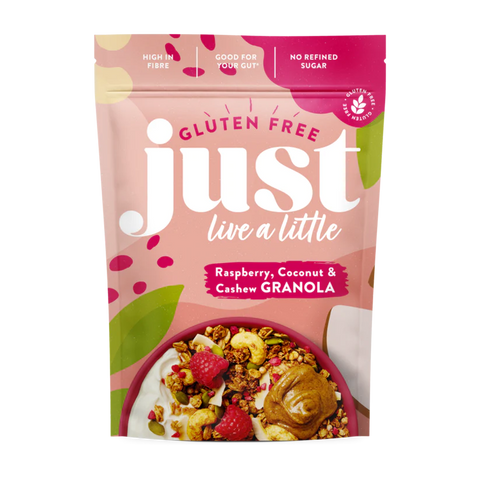 Just Live A Little Granola | Raspberry, Coconut & Cashew Granola