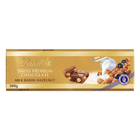 Lindt | Gold Milk Hazelnut & Raisin Bar