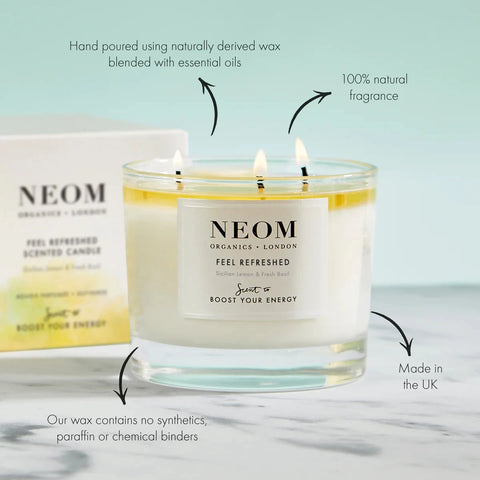 Neom Wellbeing London | Feel Refreshed Candle (3 Wick)