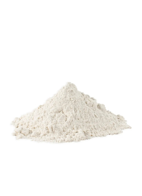 Pile of white powder on a white background