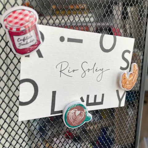 Rio Soléy |  Coffee & Strawberry Jam Handmade Mini Magnet Set