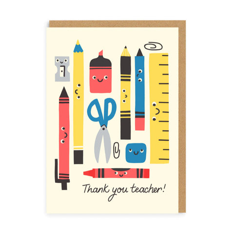 Ohh Deer | Thank You Teacher Stationery Greeting Card