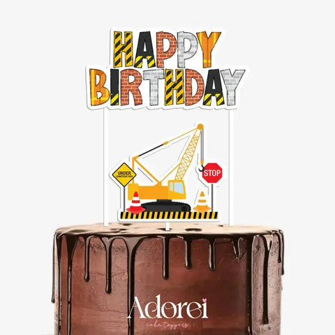 Adorei | Construction Cake Topper