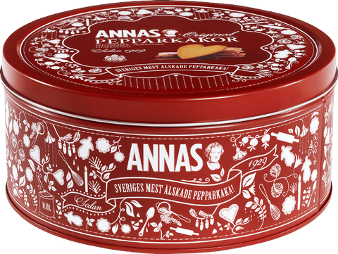 Annas | Pepparkakor Ginger Thins Hearts Tin