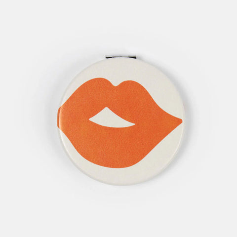Caroline Gardner | Lips Round Pocket Mirror