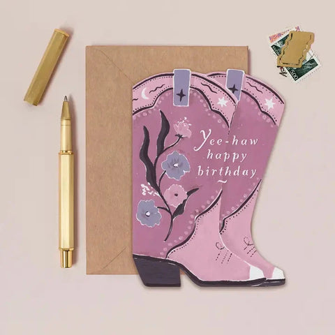Cowboy Boots Birthday Card | Sister Paper Co