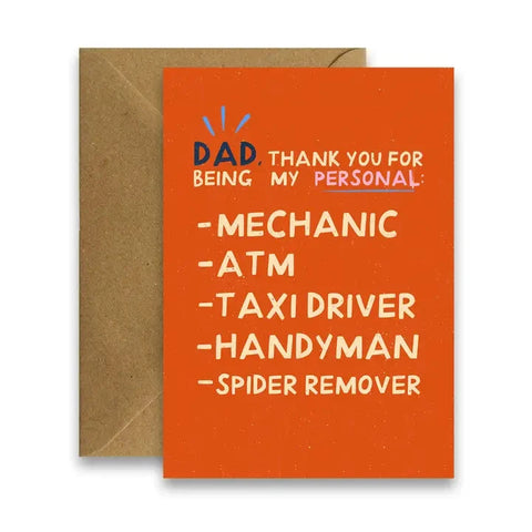 Dad's Job List | Funny Father's Day Card