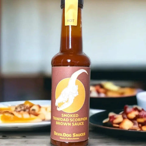 DevilDog Sauces | Smoked Trinidad Scorpion Brown Sauce