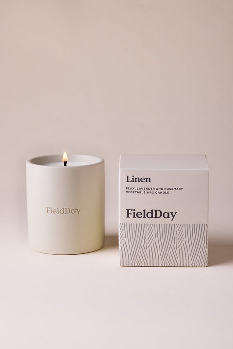 FieldDay | Classic Linen Stoneware Candle