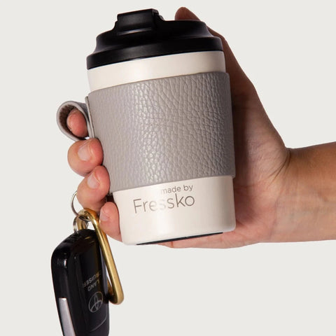 Fressko | Bino Space Grey Premium Italian Leather Sleeve 8oz