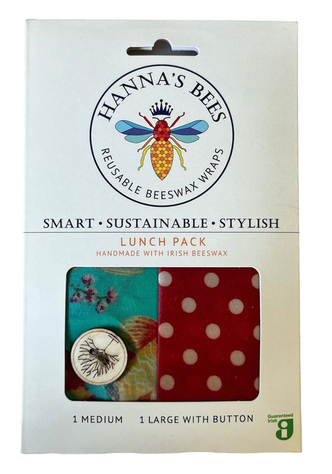 Hanna's Bees | Reusable Beeswax Wraps Lunch Pack