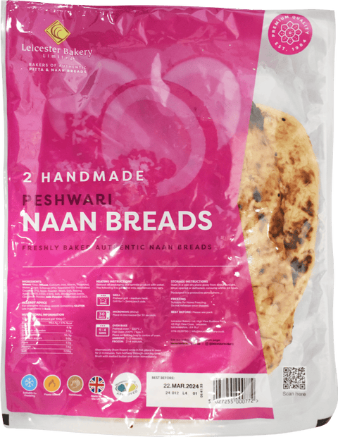 Leicester Bakery | 2 Handmade Peshwari Naan Breads