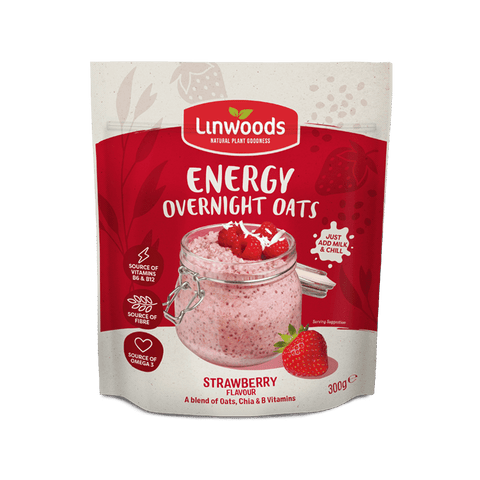 Linwoods | Strawberry Energy Overnight Oats