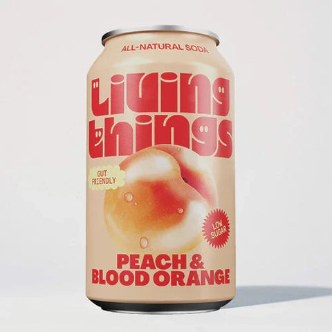 Living Things | Peach & Blood Orange All Natural Soda