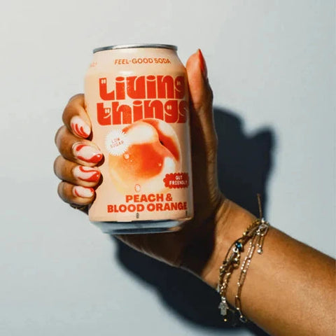 Living Things | Peach & Blood Orange All Natural Soda