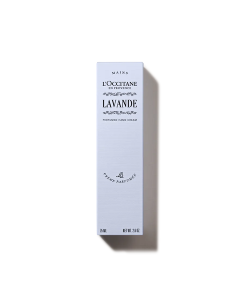 L'Occitane Lavande hand cream packaging on a white background