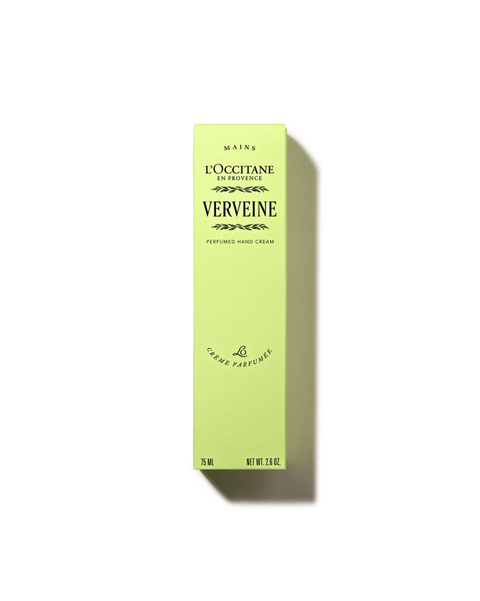 L'Occitane Verveine hand cream packaging on a white background