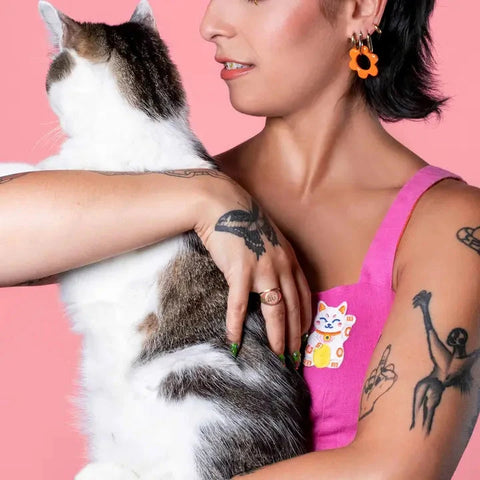 Malicieuse | Iron-On Patch Lucky Cat