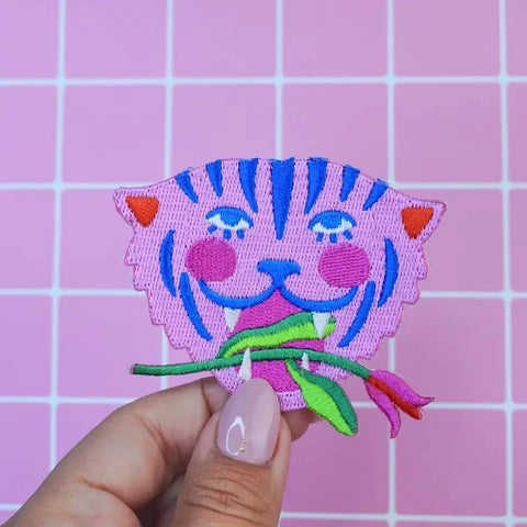 Malicieuse | Tiger Pink Limistic Iron-On Patch