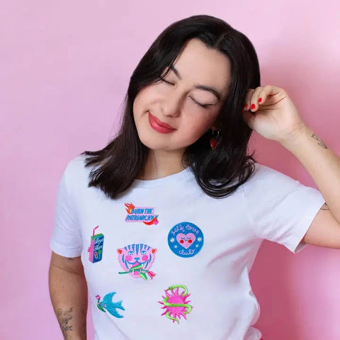 Malicieuse | Tiger Pink Limistic Iron-On Patch