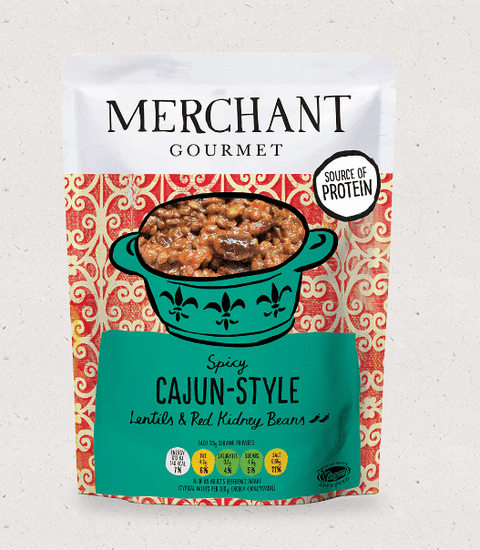 Merchant Gourmet | Spicy Cajun-Style Lentils & Red Kidney Beans