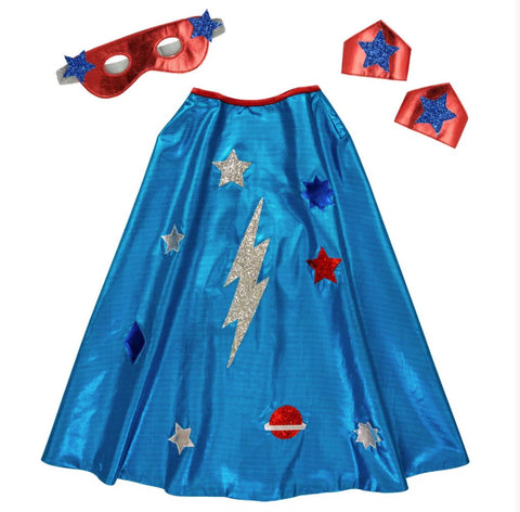 Meri Meri | Blue Superhero Cape Costume