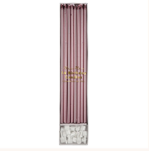 Meri Meri | Metallic Pink Long Candles