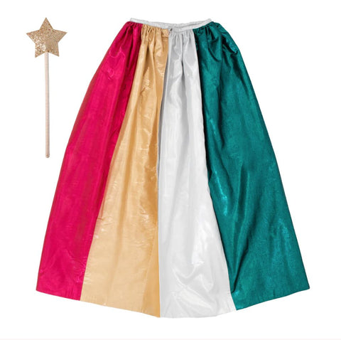 Meri Meri | Metallic Rainbow Cape & Wand