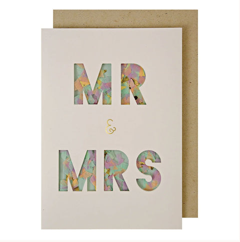 Meri Meri | Mr & Mrs Confetti Card Shaker