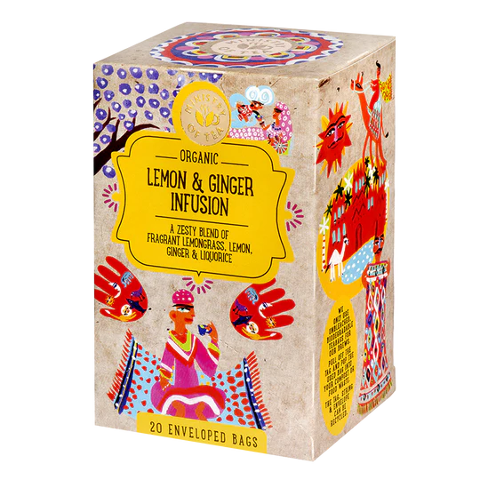 ministry of tea's lemon and ginger infused tea