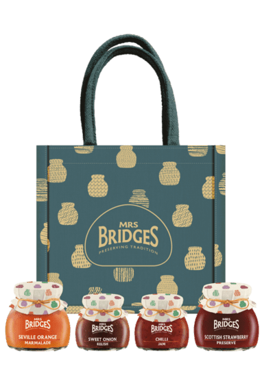 Mrs Bridges | Green & Gold Hamper Bag
