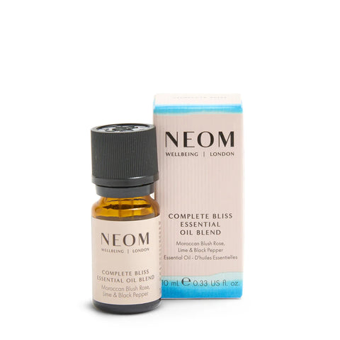 Neom Wellbeing London | Complete Bliss Essential Oil | Moroccan Blush Rose,Lime & Black Pepper