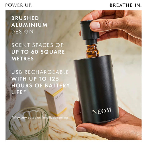 Neom Wellbeing London |Pod Mini+ Waterless Essential Oil Diffuser  in Black