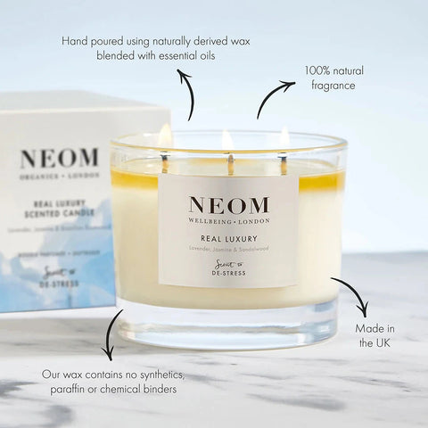 Neom Wellbeing London | Real Luxury Scented Candle (3 Wick)