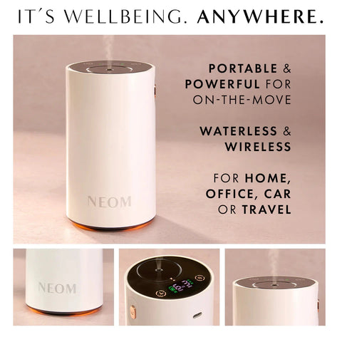 Neom Wellbeing London | Pod Mini+ Waterless Essential Oil Well-beingin White