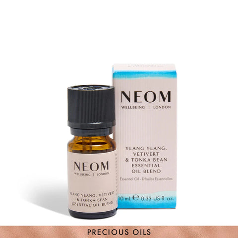 Neom Wellbeing London |  Ylang Ylang Vetivert & Tonka Bean Essential Oil Blend