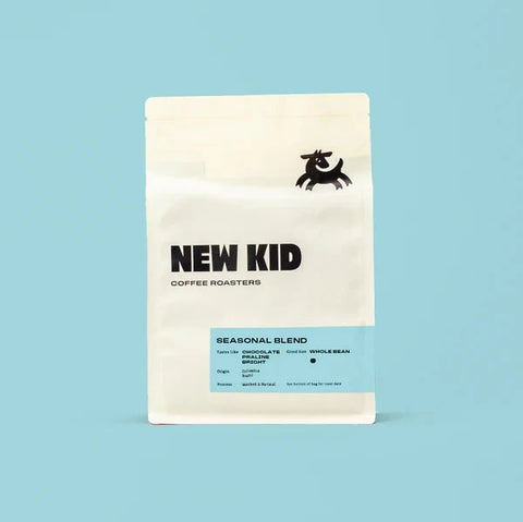 New Kid Coffee | Seasonal Blend Chocolate, Praline , Bright Whole Beans