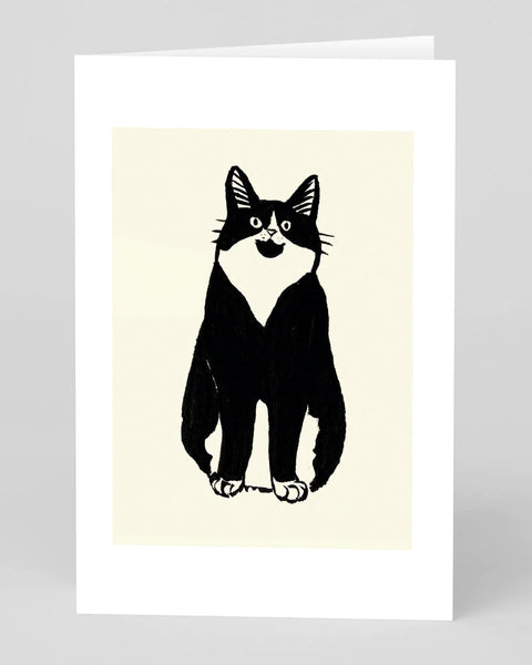 Ohh Deer | Cat Stare Greeting Card