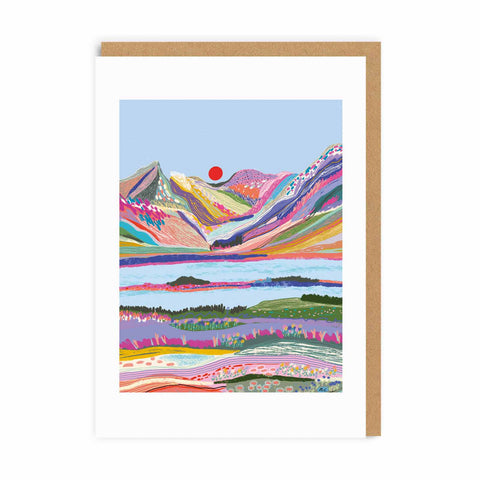 Ohh Deer | Mountain Sunset Greeting Card