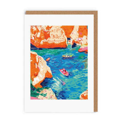 Ohh Deer | Orange Cliffs Greeting Card