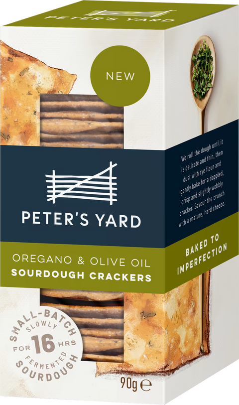Peter's Yard | Oregano & Olive Oil Sourdough Crackers