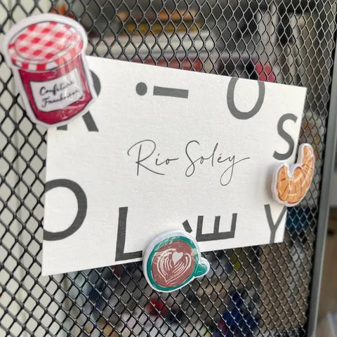 Rio Soléy |  Coffee & Strawberry Jam Handmade Mini Magnet Set