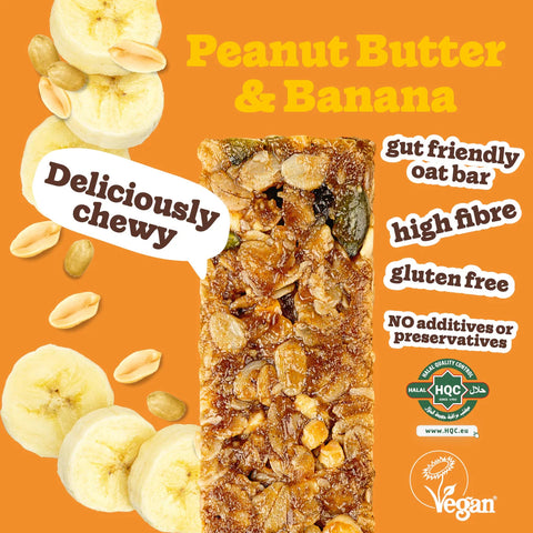 Soak'd Oats | Peanut Butter & Banana Gut-Friendly Bar