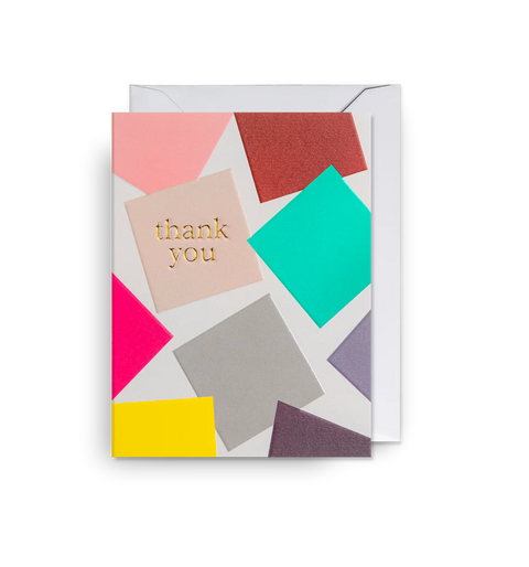 Thank You Geometric Shapes Mini Card