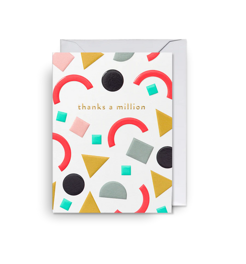 Thanks a Million Geometric Mini Card