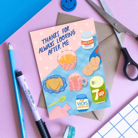 Thanks For Looking After Me - Cute Irish Mother's Day Card