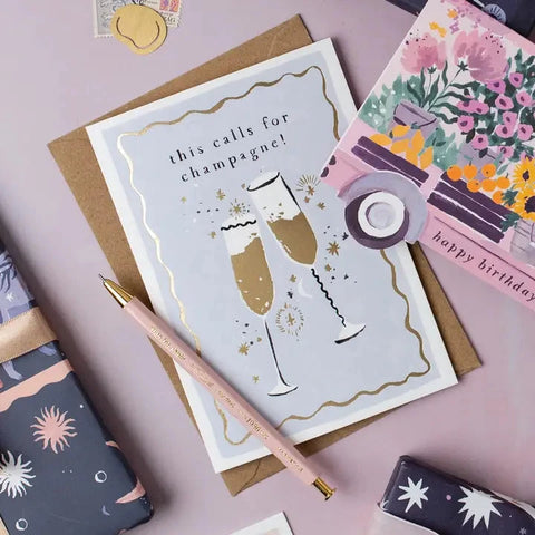 This Calls For Champagne Card | Sister Paper Co