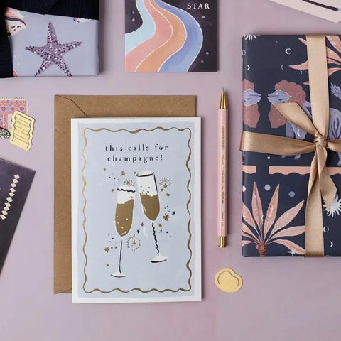 This Calls For Champagne Card | Sister Paper Co