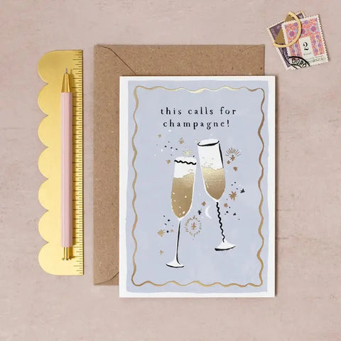 This Calls For Champagne Card | Sister Paper Co